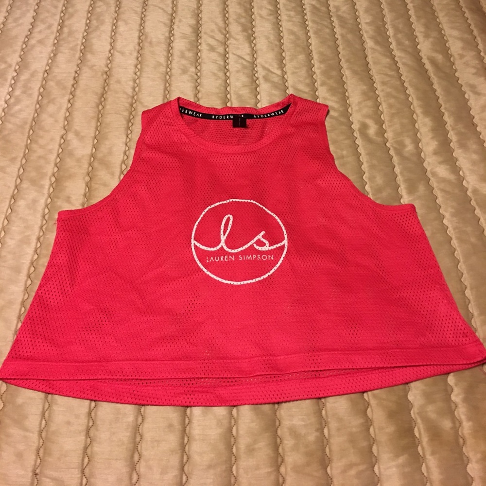 Lauren Simpson Red Crop Top Tank